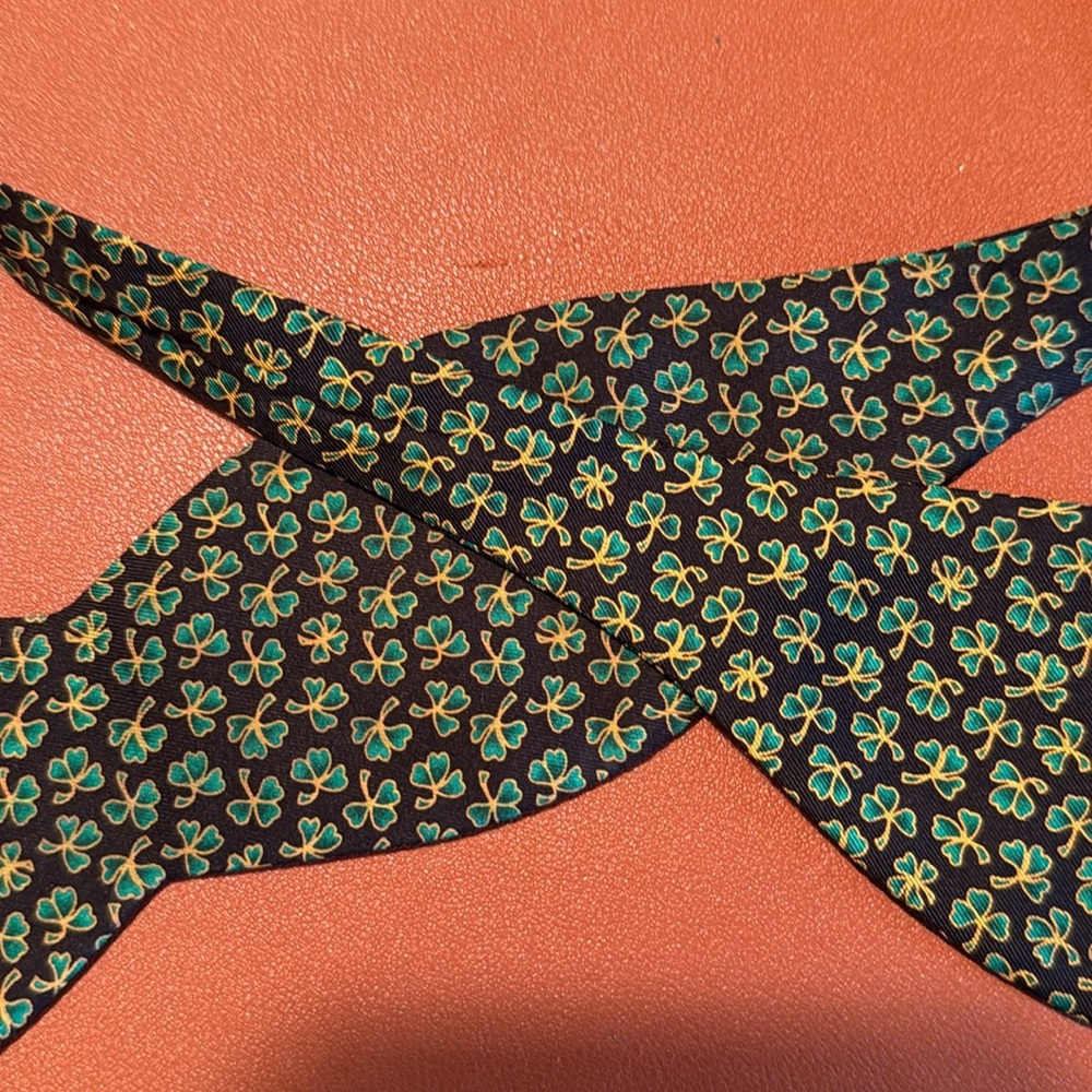 Green Patterned Bow Tie - image 5